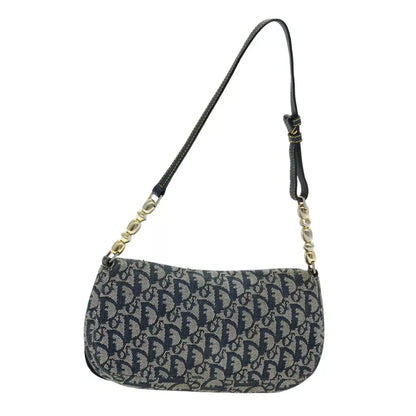 Christian Dior Trotter Canvas Maris Pearl Shoulder Bag – Navy