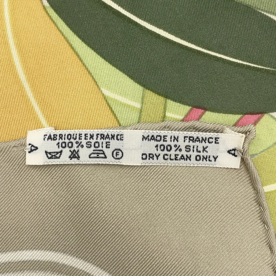 Hermes Carré 90 Flora Graeca Beige x Multicolor Silk Scarf