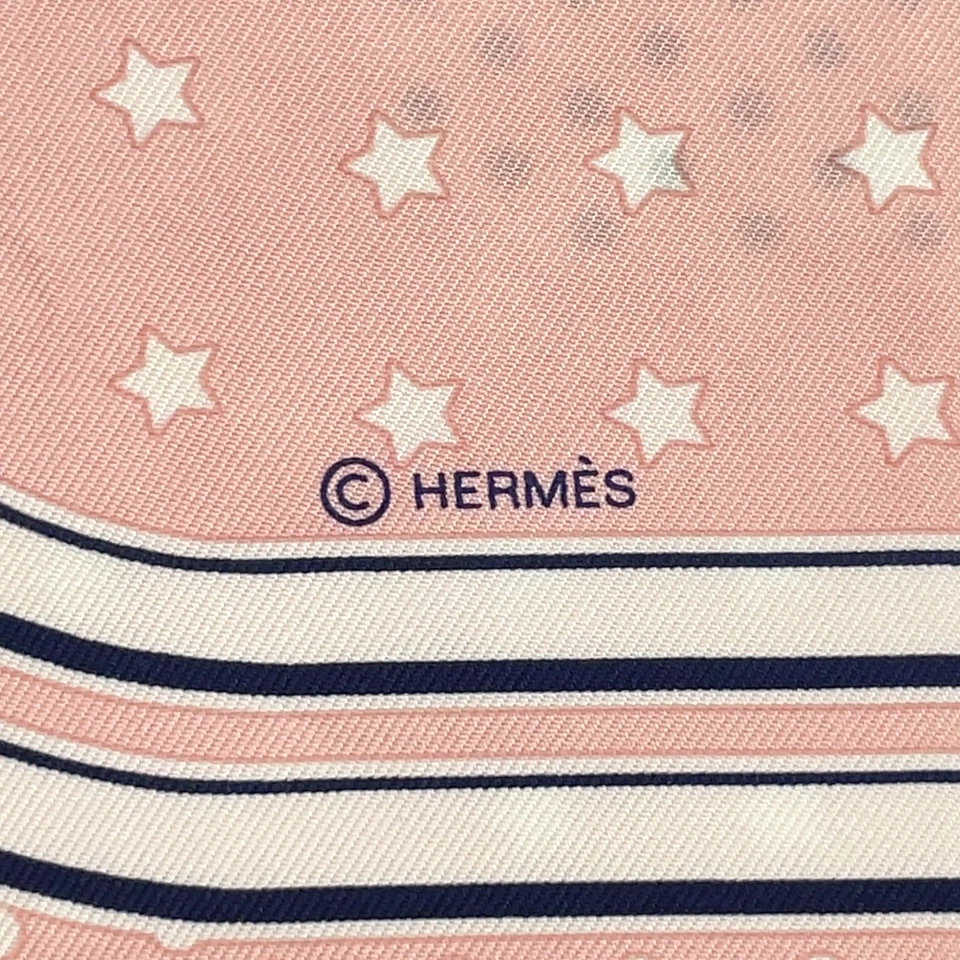 Hermès Carré 55 Brides de Gala Scarf in Pink x Multicolor Silk