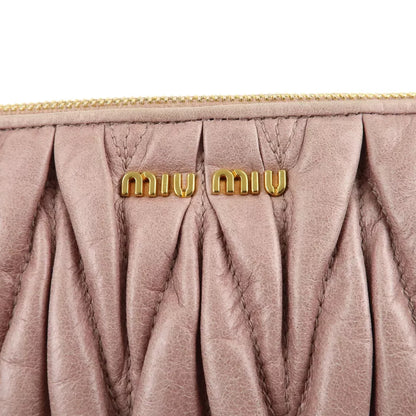 MIU MIU Logo Leather Matelasse Chain Shoulder Bag