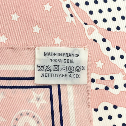 Hermès Carré 55 Brides de Gala Scarf in Pink x Multicolor Silk