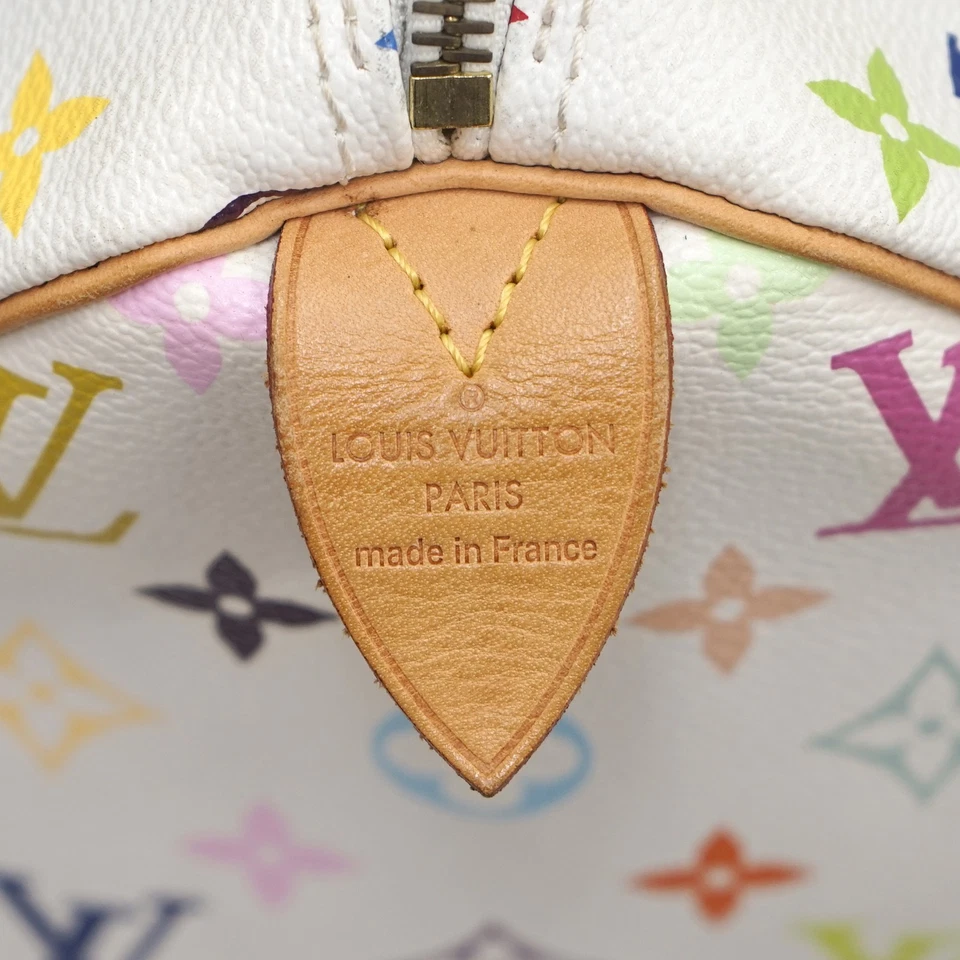 Louis Vuitton Multicolor Speedy 30 in White Monogram Canvas