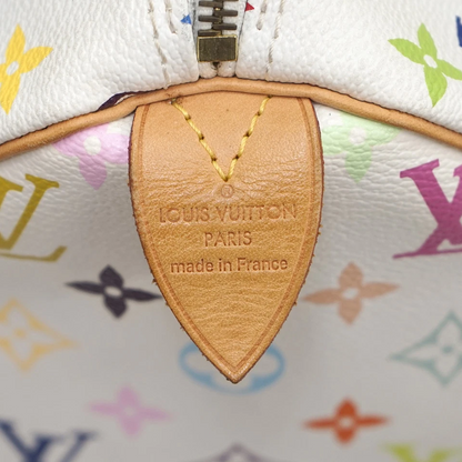 Louis Vuitton Multicolor Speedy 30 in White Monogram Canvas