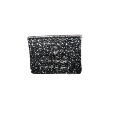 GUCCI Chain Hand Bag Pouch Black GG