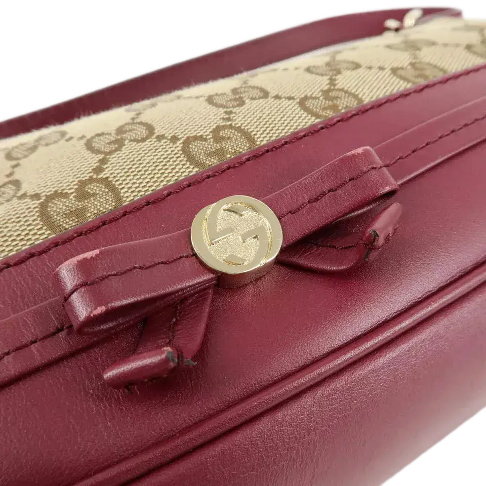 GUCCI Mayfair GG Canvas Leather Shoulder Bag