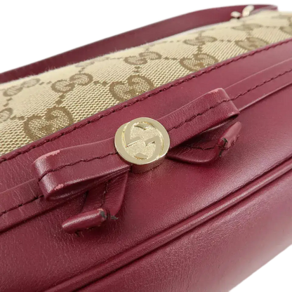GUCCI Mayfair GG Canvas Leather Shoulder Bag