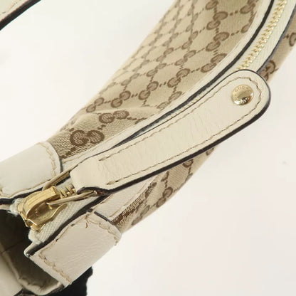 GUCCI GG Canvas Leather One Shoulder Bag