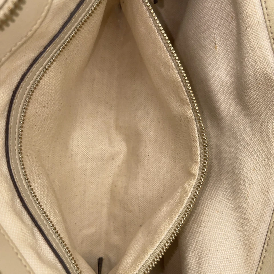 Gucci Guccissima Mayfair Tote Bag in Ivory Leather