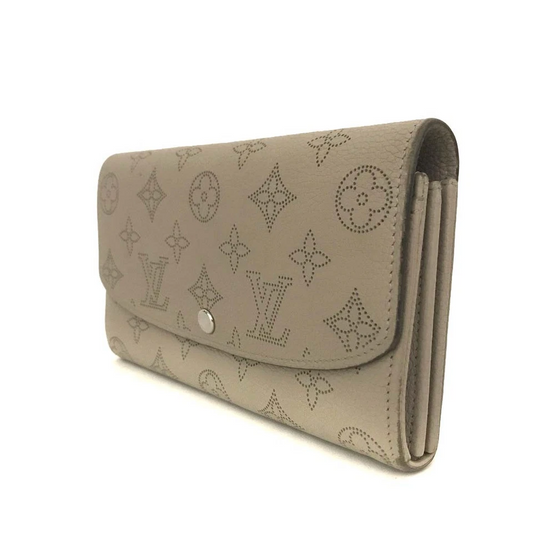 Louis Vuitton Mahina Portefeuille Iris Leather Bifold Long Wallet