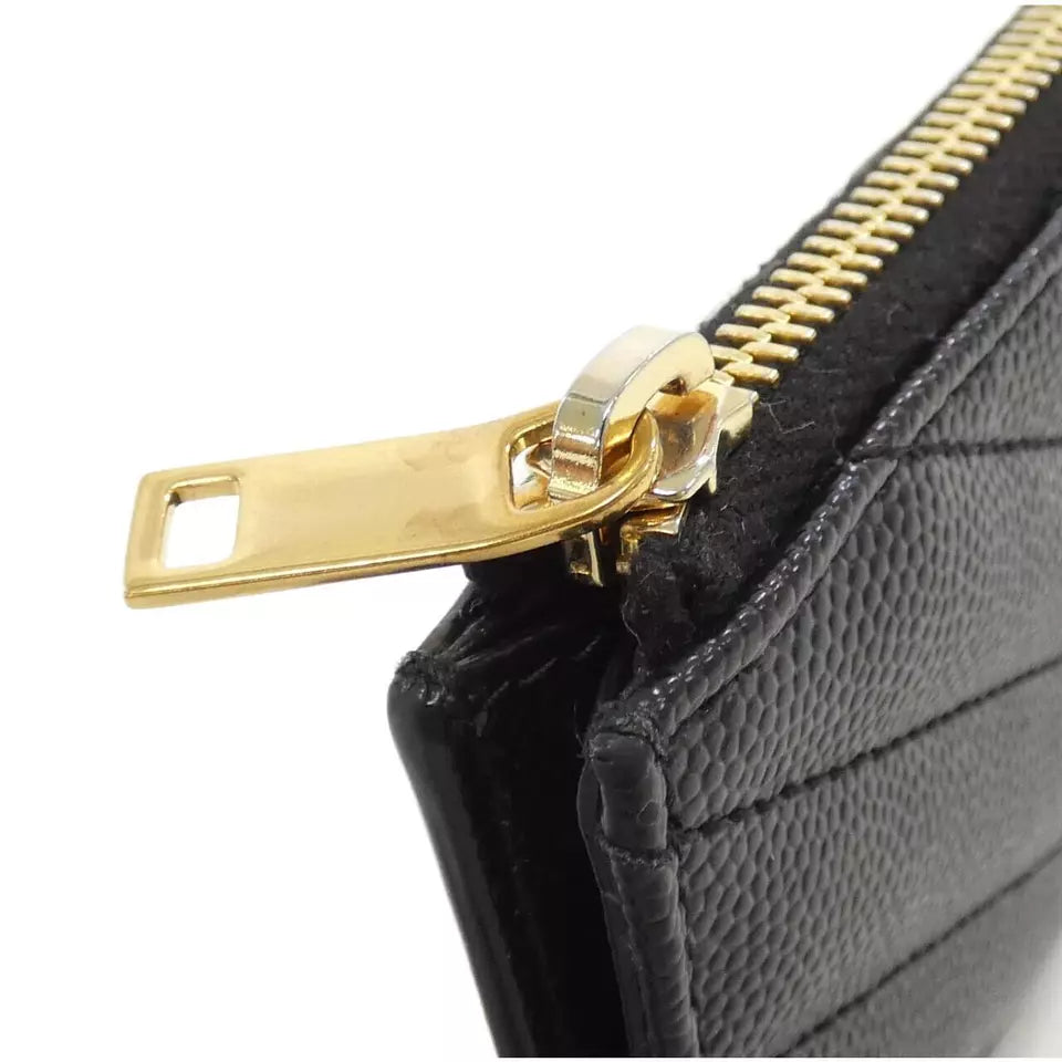 Saint Laurent Coin Case – Black/Gold