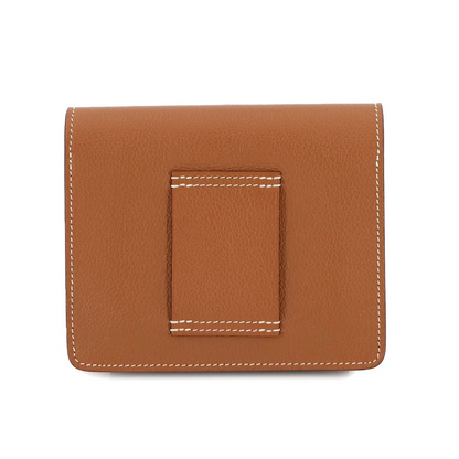 HERMES Roulis Slim Wallet Ever Color Brown U Purse