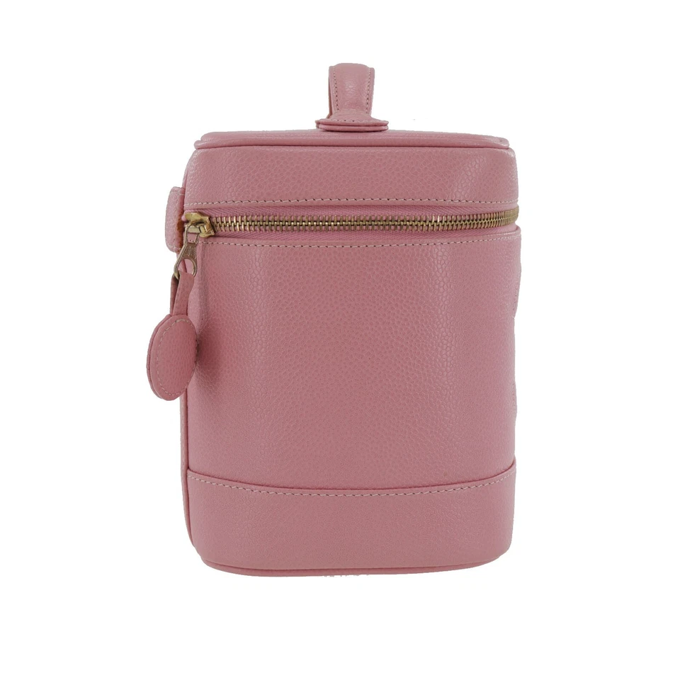 Chanel Vanity Handbag in Pink Caviar Leather (Vintage)