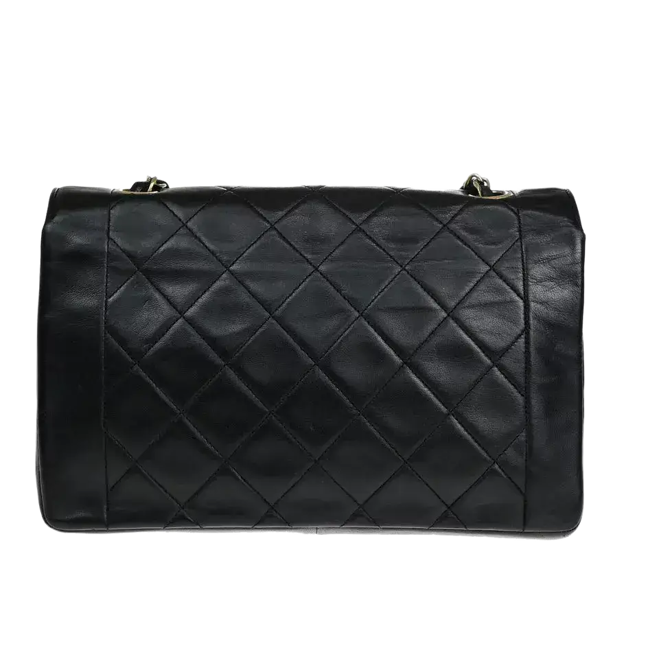 CHANEL CC Diana Matelasse 25 Chain Shoulder Bag – Black Leather