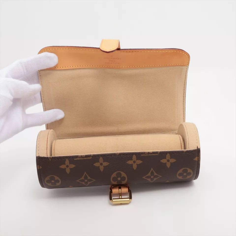 Louis Vuitton Monogram Etui 3 Montres Watch Case