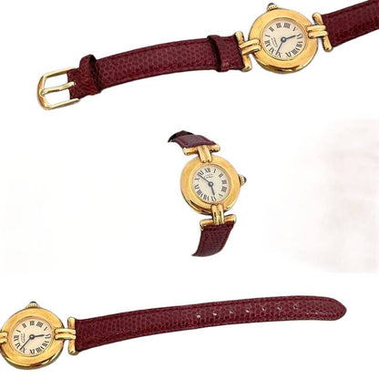 CARTIER Must Vermeil colise Watch White Dial Quartz