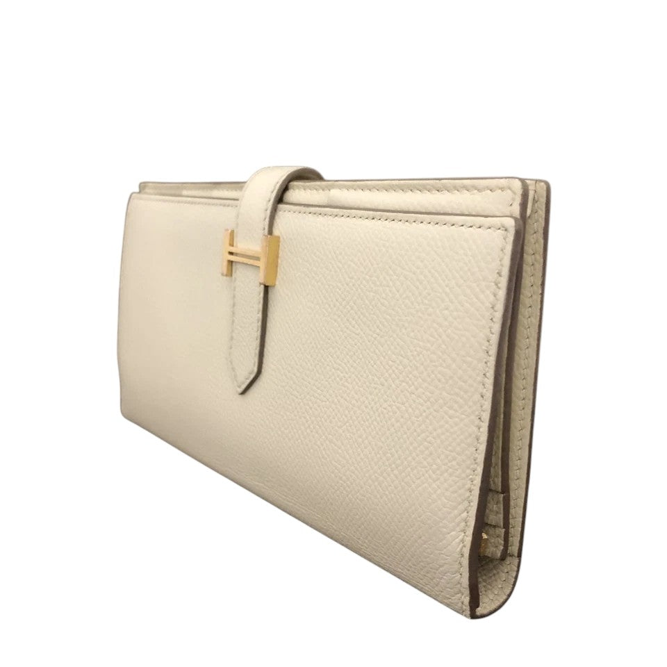 HERMES Bearn Soufflet Epsom Leather Long Bifold Wallet