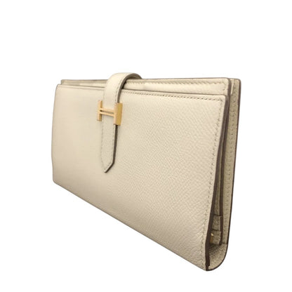 HERMES Bearn Soufflet Epsom Leather Long Bifold Wallet