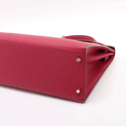 Hermès Kelly 35 Veau Epsom Ruby Gold Metal Fittings P Stamp 2012