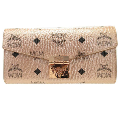 MCM Chain Shoulder Bag Long Wallet – Champagne Gold Leather