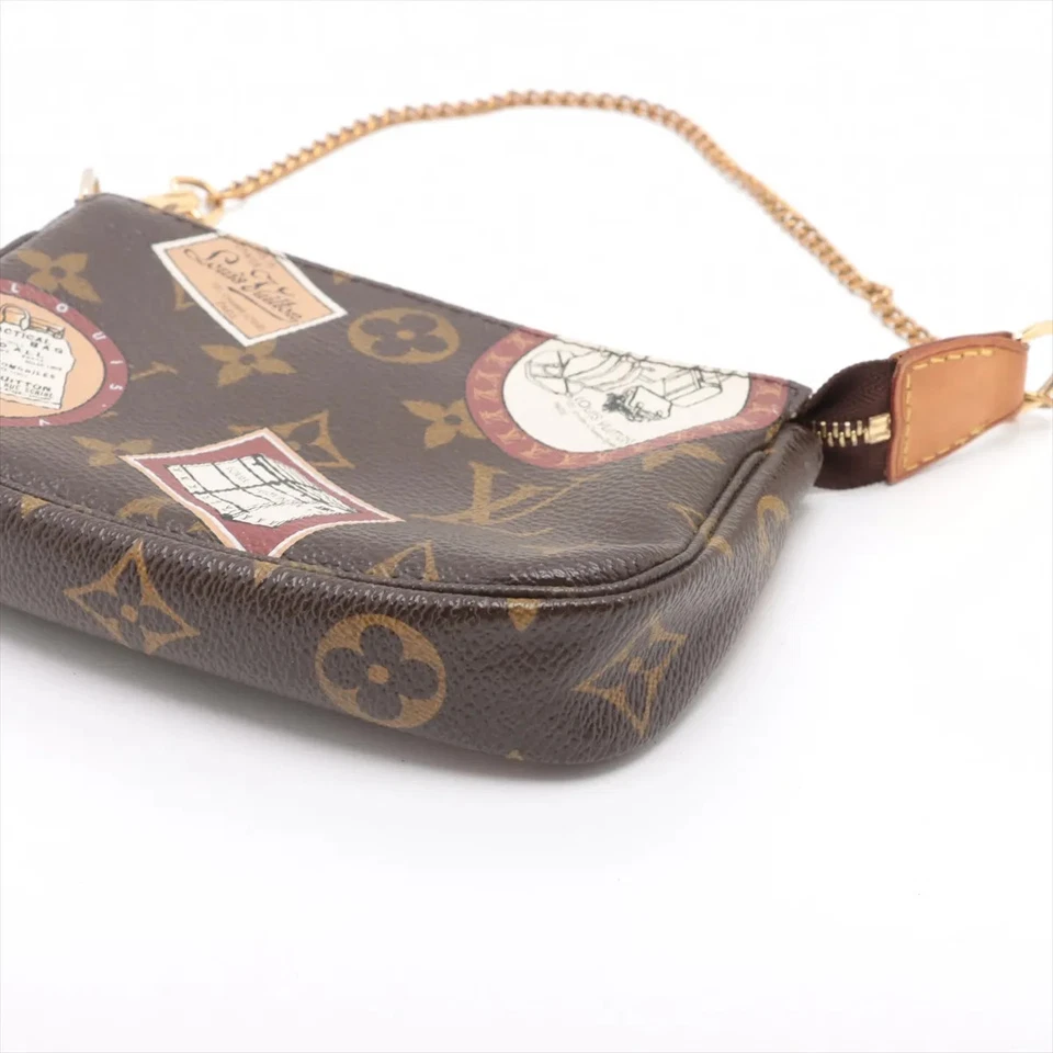 Louis Vuitton Monogram Mini Pochette Accessory Brown