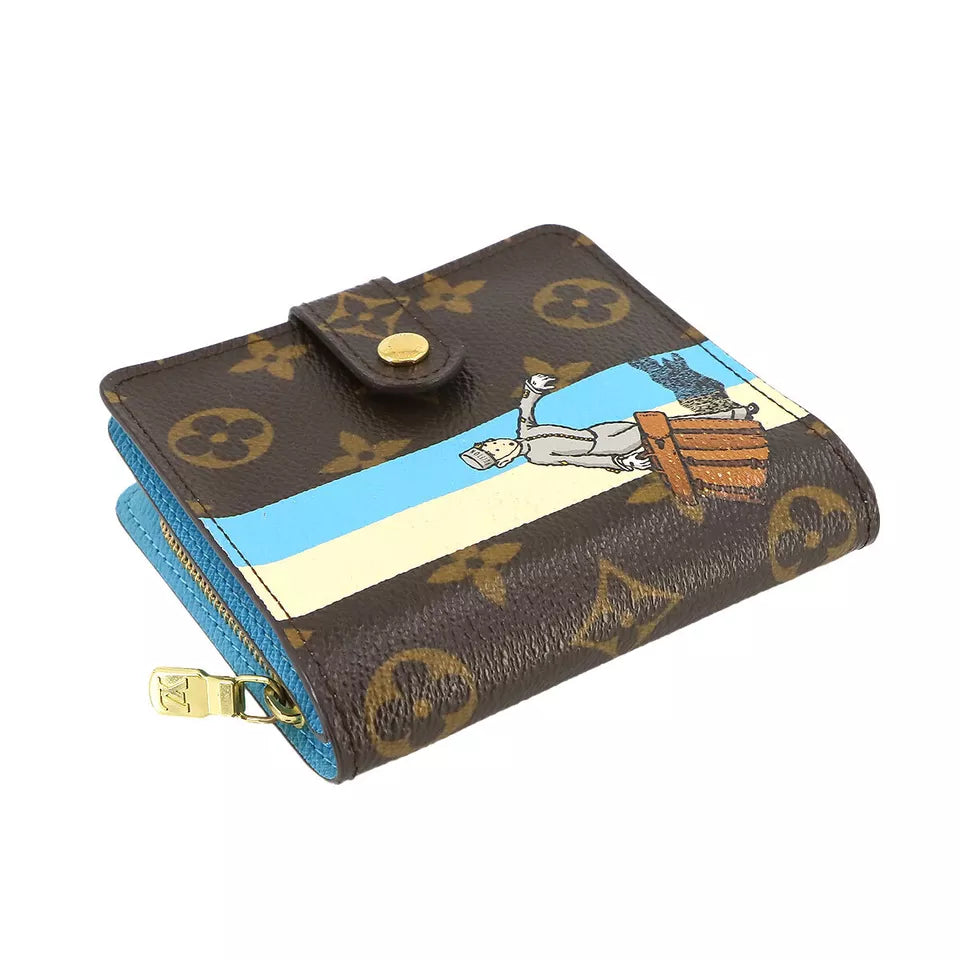 LOUIS VUITTON Monogram Groom Compact Zip Wallet