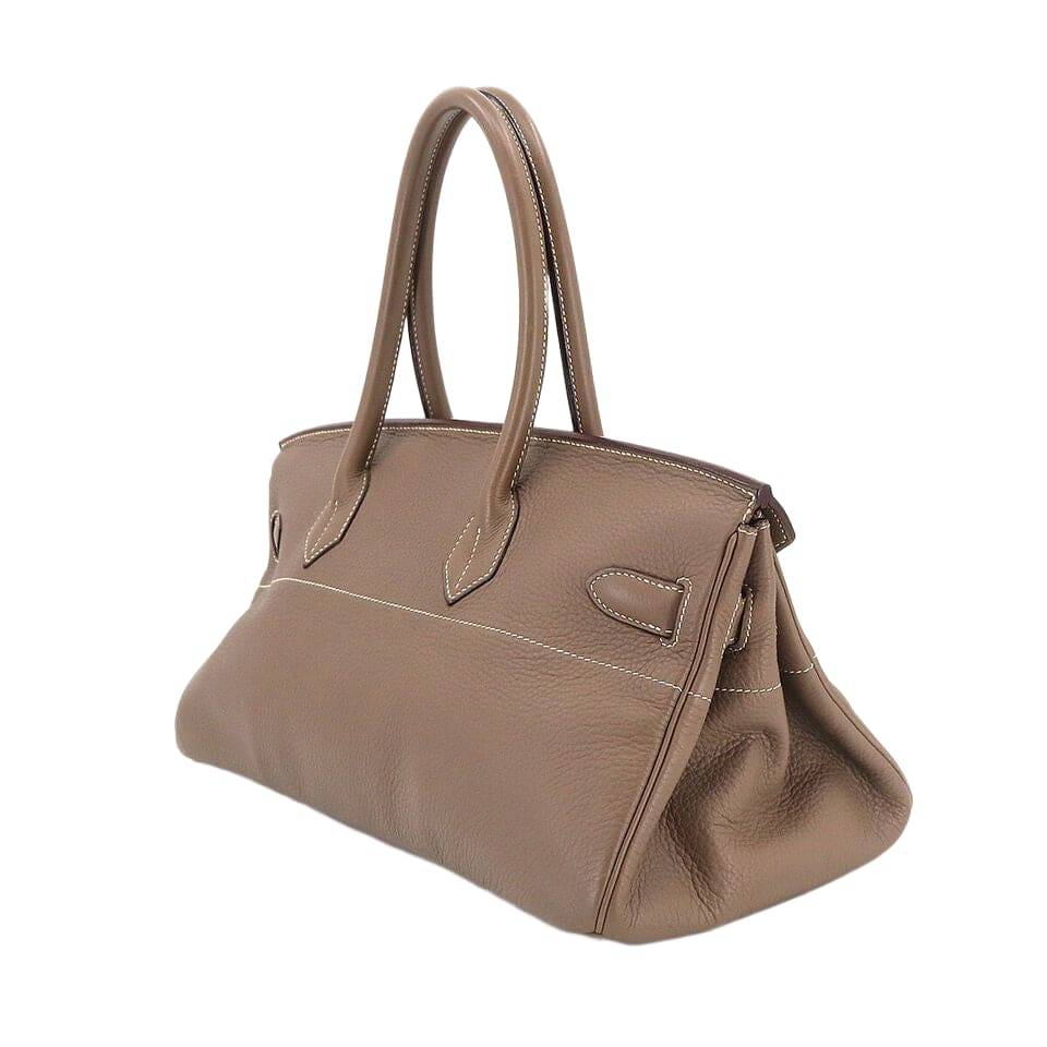 HERMES Shoulder Birkin 42 Bag Taurillon Clemence Etoupe Purse