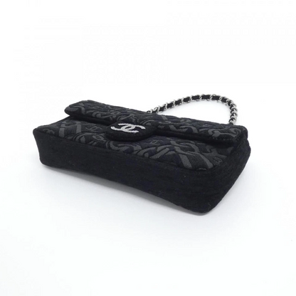 CHANEL CC Patterned Jacquard Flap Handbag