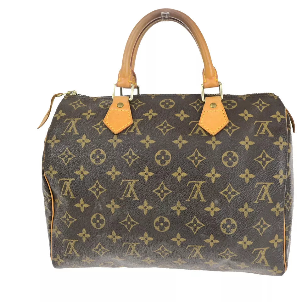 LOUIS VUITTON Speedy 30 Travel Handbag – Brown Monogram Leather