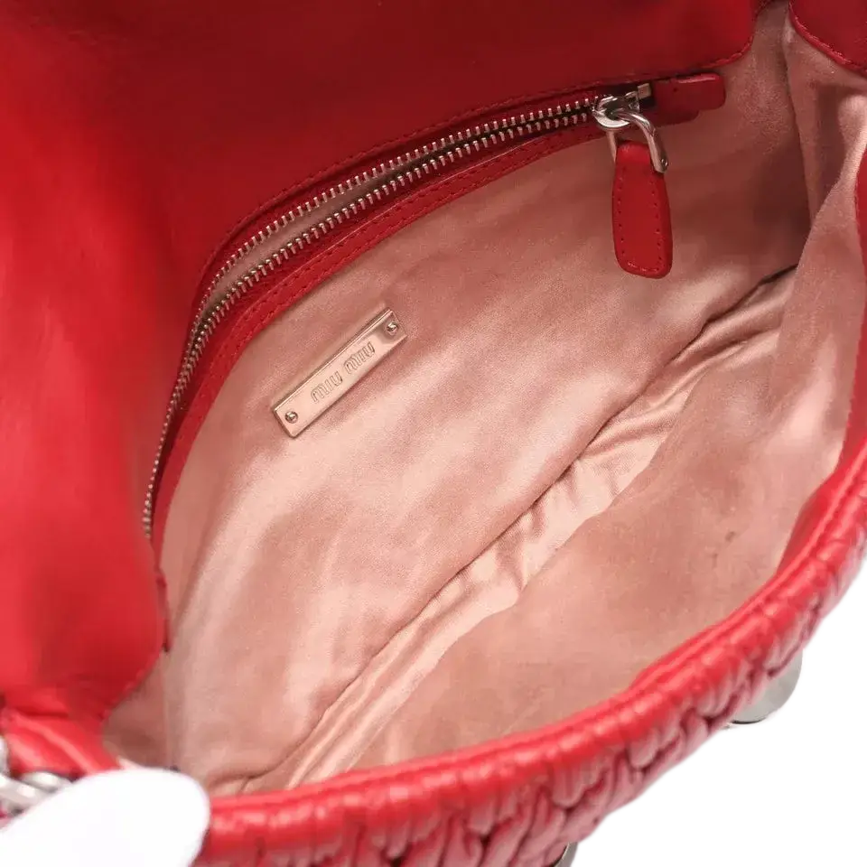 Miu Miu NAPPA CRYSTAL Matelasse Shoulder Bag