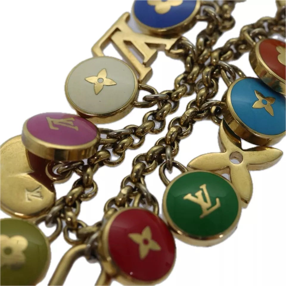 LOUIS VUITTON Monogram Porte Cles Chainne Pastilles Charm