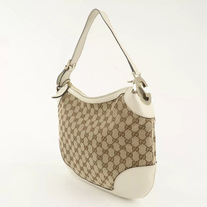 GUCCI GG Canvas Leather One Shoulder Bag