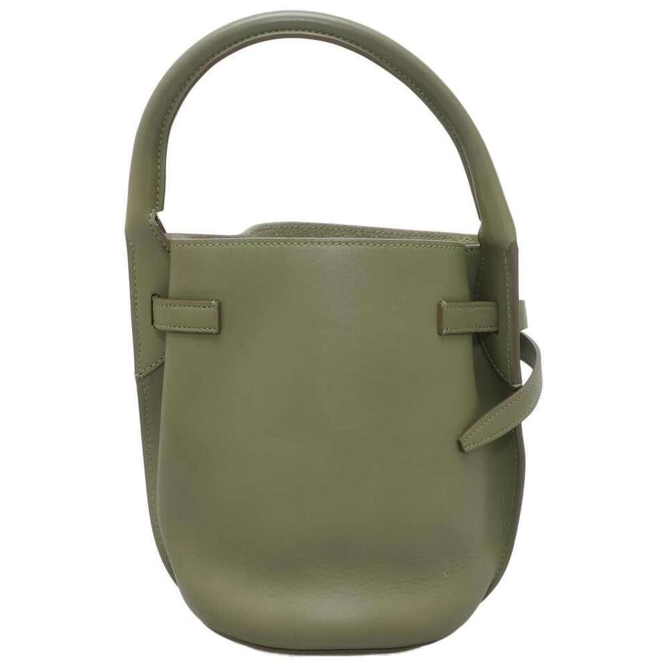 CELINE bucket nano Leather Green