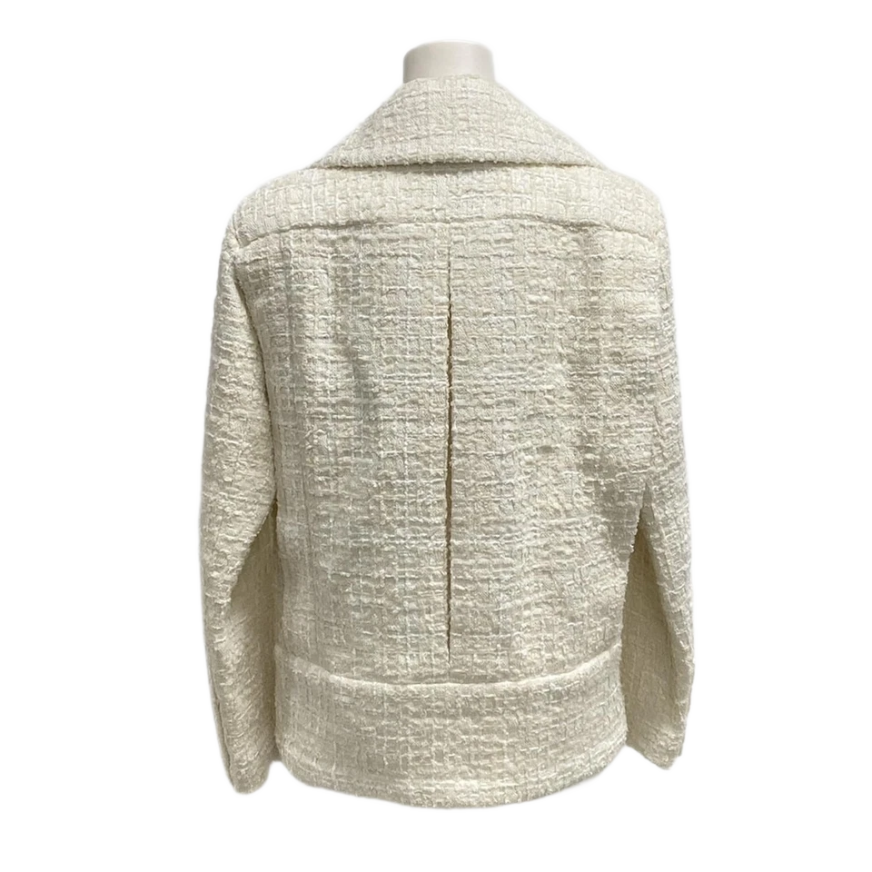 CHANEL Cream White Cotton Polyester Women's Jacket