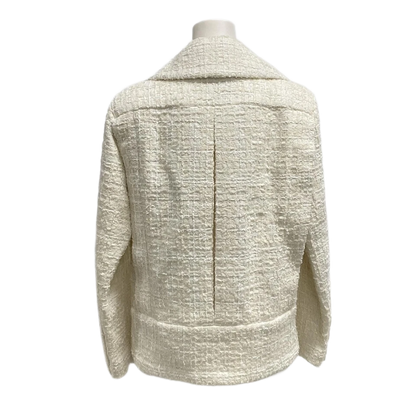 CHANEL Cream White Cotton Polyester Women's Jacket