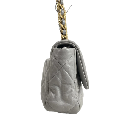 CHANEL CHANEL19 Gray Lambskin Shoulder Bag