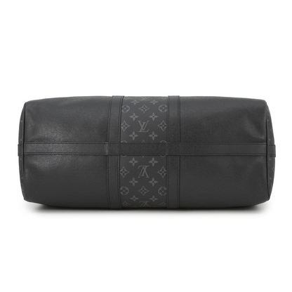 Louis Vuitton Taigarama Keepall Bandoulière 50 in Noir Taiga & Monogram Eclipse