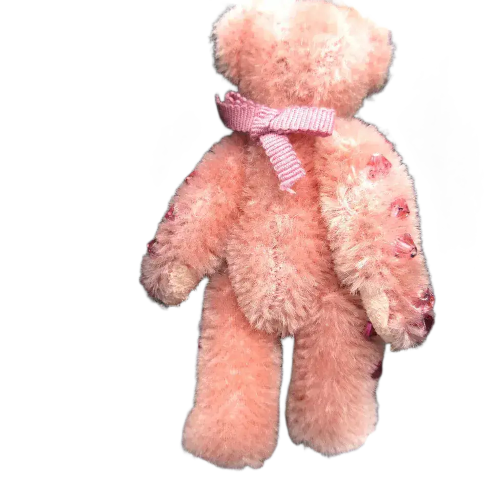 PRADA Bear Rhinestone Charm Key Holder – Pink Acrylic