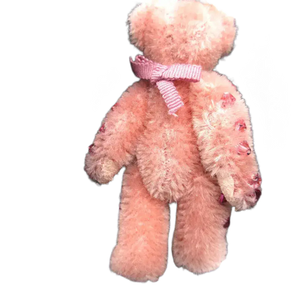 PRADA Bear Rhinestone Charm Key Holder – Pink Acrylic