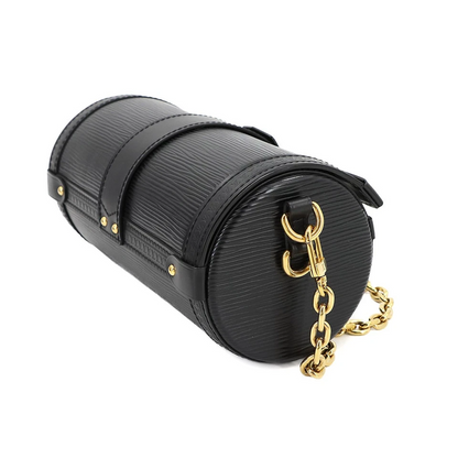Louis Vuitton Epi Papillon Trunk Shoulder Bag in Noir