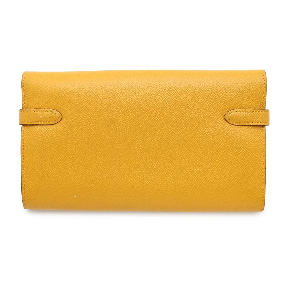 HERMES Kelly wallet long Epsom Jaune Ambre