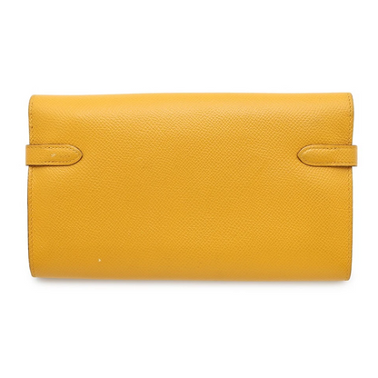 HERMES Kelly wallet long Epsom Jaune Ambre
