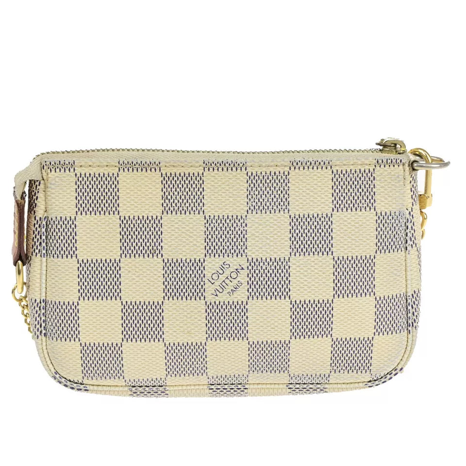 LOUIS VUITTON Mini Pochette Accessories Handbag – Damier Azur