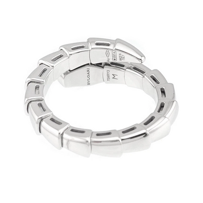 BVLGARI Serpenti Viper Ring 18K White Gold 750 Size M 5.5-5.75(US)