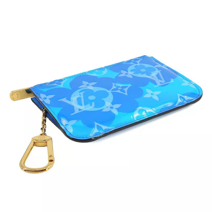 LOUIS VUITTON Vernis Pochette Cles Coin Case Purse Blue