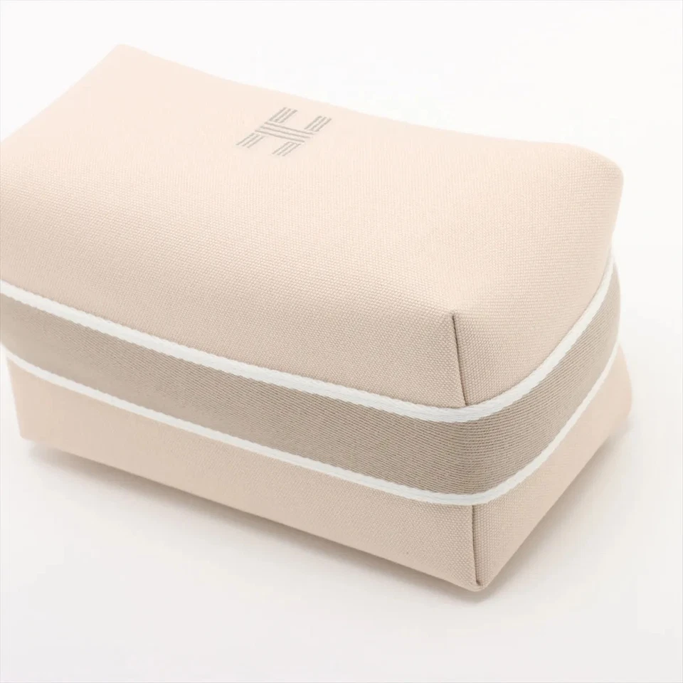 Hermès Brid-A-Brac PM Handbag in Beige Canvas with Silver-Tone Hardware