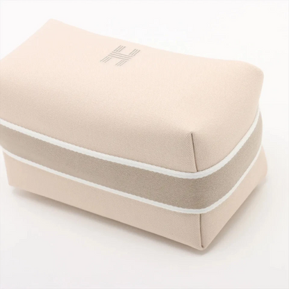 Hermès Brid-A-Brac PM Handbag in Beige Canvas with Silver-Tone Hardware