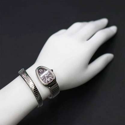 BVLGARI Serpenti SP35S Quartz Purple Dial Ladies Watch
