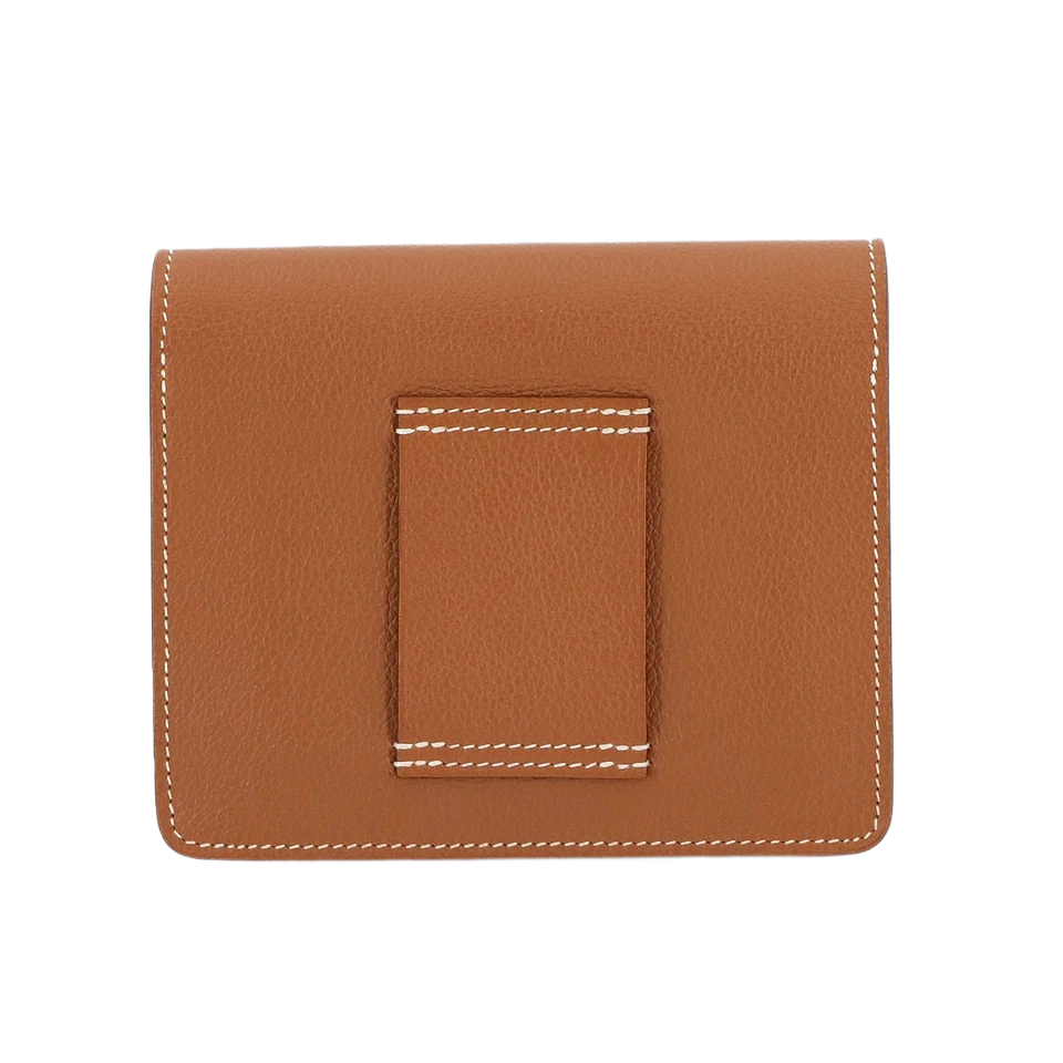 HERMES Roulis Slim Wallet Ever Color Brown U Purse