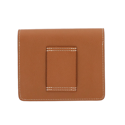 HERMES Roulis Slim Wallet Ever Color Brown U Purse