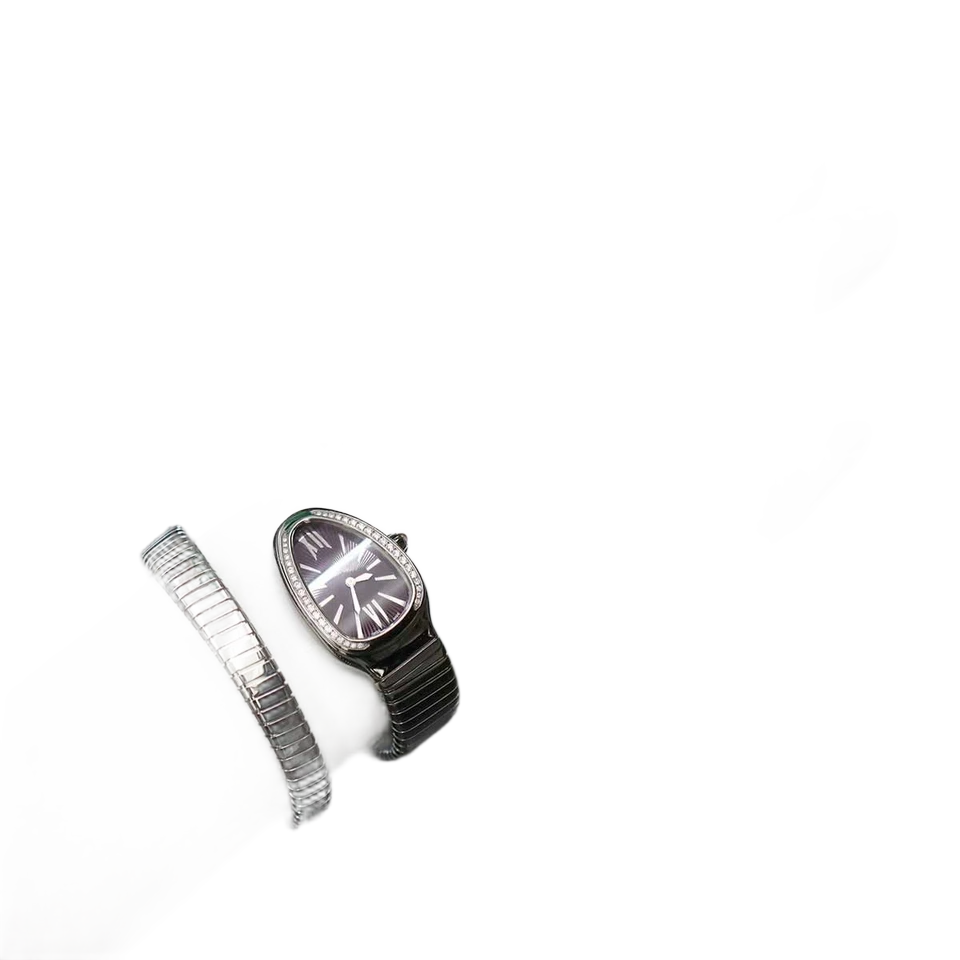 BVLGARI Serpenti SP35S Quartz Purple Dial Ladies Watch